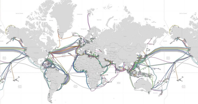 Mạng lưới cáp quang internet trên toàn cầu 