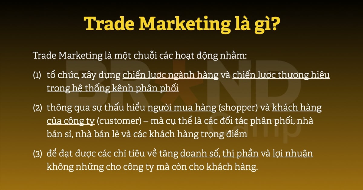 Trade Marketing là gì? Khái niệm, Vai trò và Đối tượng