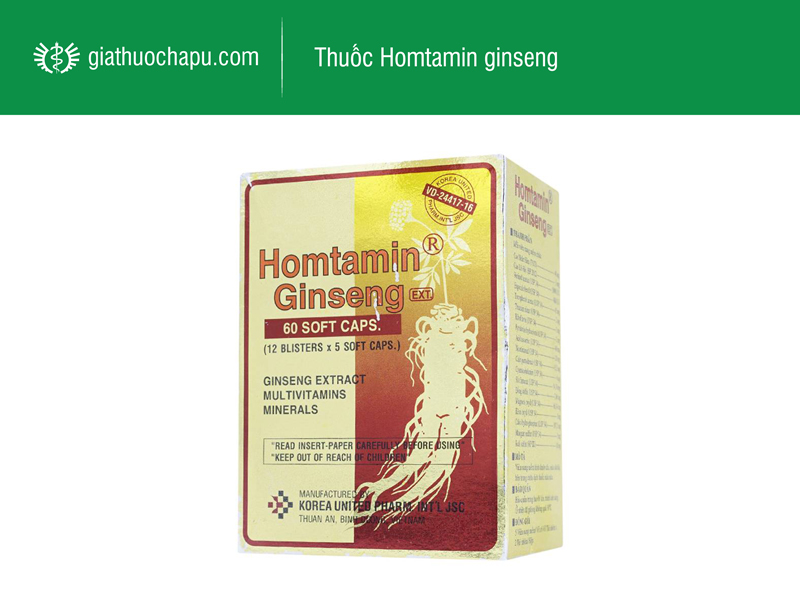 Thuốc Homtamin Ginseng: Công dụng, liều dùng, cách sử dụng